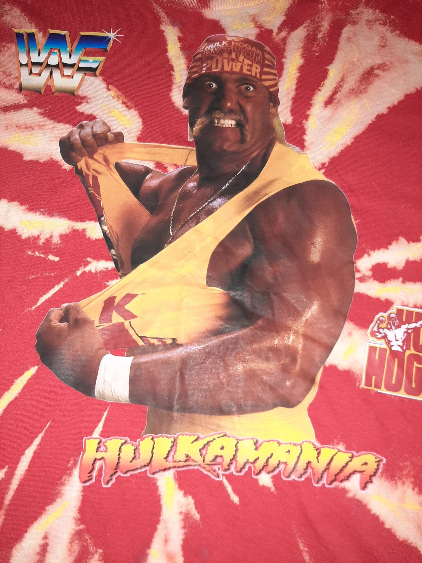 Hulk Hogan TYE DYE Vintage style Tee (RED)