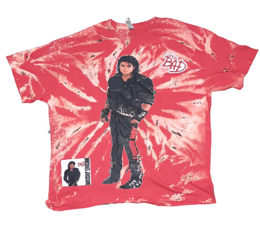 Michael Jackson TYE DYE Vintage style Tee (RED)